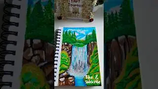 Waterfall Art Using Ohuhu Alcohol Markers & Kalour Colored Pencils🖌🎨