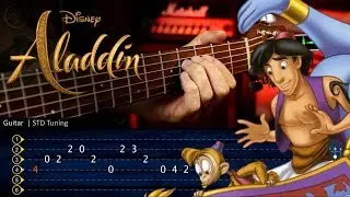 Aladdin - A Whole New World Guitar TAB Tutorial | Un Mundo Ideal Christianvib