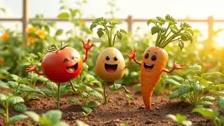 🥦 Vegetable Dance Song for Kids | Fun Learning Rhymes | Healthy Eating Song | 3D Animated Cartoon 🍅🎵