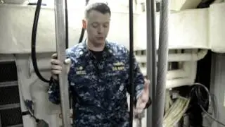 Sonar on USS Warrior Mine Hunting Ship