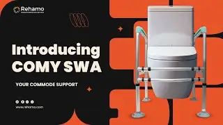 Rehamo Commode Surround with Armrests Comy SWA Lightweight & Foldable with 1Y Warranty