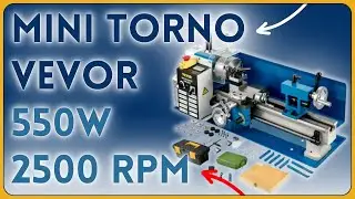 VEVOR Mini Torno de Metal 550W, 0-2500 RPM Fresadora de Metal, Aluminio, Cobre, Vidrio y m&aacute;s
