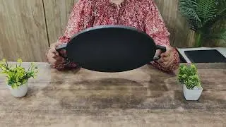 Nyra&reg; Cast Iron Tawa for Dosa & Chapati | Induction & Gas Stove Compatible | Naturally Non-Stick