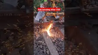 Rail Grinding After Thermit Welding #grinding #thermitwelding #railtrack #railway #railjoint #trr