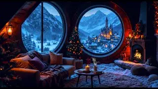 🔥Crackling Flames and Falling Snow: A Winter&rsquo;s Embrace for Peaceful Sleep