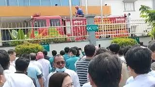 Damkar Pemadam Kebakaran di PT PCI Mukakuning Batam Fire Drill