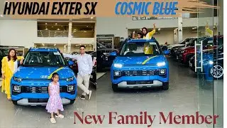 Hyundai exter SX Delivery cosmic blue I New car delivery video 🎉 | cinematic video II worth waiting