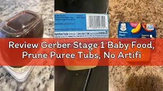 Review Gerber Stage 1 Baby Food, Prune Puree Tubs, No Artificial Colors or Flavors, Baby Puree, 16-P