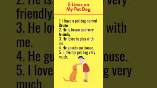 5 Lines on My Pet Dog | Easy Lines for Homework and Essay Writing