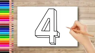 How To Draw Number '4' In 3D