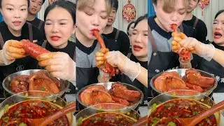 LIVE Giant Pork Head & Braised Meat Mukbang ASMR | Spicy Sauce Cutting Sounds | Xinjie ASMR