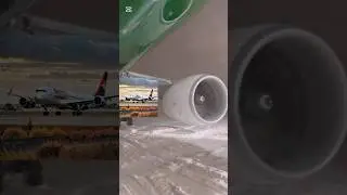 Airplane Engine .#engine #antarctica #2025#premium#green #snow#aviation#sound#airplane #youtube#like