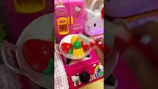 ASMR Hello Kitty Kitchen play set mini oven dimsum #asmrroleplay #asmrsounds