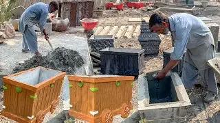 How to Make Unique Decorative Concrete Planter in Easiest Way || DIY Beautiful Flower Pots At Home
