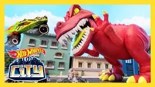 THRASHING T-REX! | Hot Wheels City: Season 3 | Episode 7 | @HotWheels