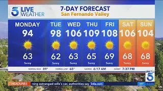 Aggressive heat wave to roast Southern California this week