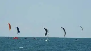Flymaax rider Jane Taylor coming third downwind in Race 1 or round 2 of PKR summer series on Boom V2