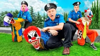 Caught a GANG OF CLOWNS ! *We Became Police Officers For The Day*