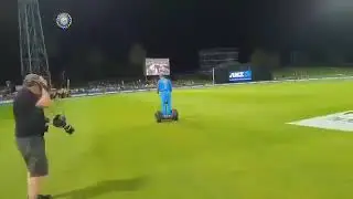 VIRAT KOHLI MS DHONI STEALS THE CAMERAMAN'S SEGWAY For a ride after winning the match Vs NEW ZEALAND