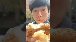 Eating a Turkish Simit! Nice and cheap!