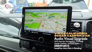 Transporter Camper Van Lovers Gets Install BIG Garmin Navigation Wireless CarPlay KENWOOD DNR992RVS
