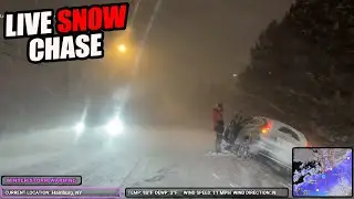 LIVE New York Storm Chaser | BUFFALO Lake Effect Chase | Whiteout Conditions