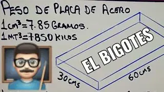 PESO DE UNA PLACA DE ACERO
