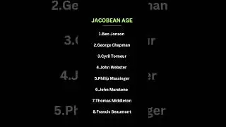 Jacobean Age. English Literature.