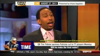 ESPN First Take  | Tim Tebow survives Patriots cut to 77 players - ESPN Sport First Take