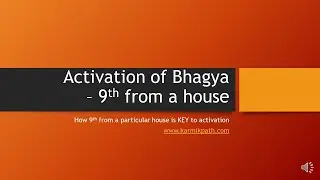 Activation of Bhagya - Remedies from 9th from house