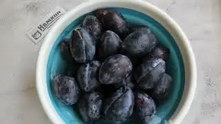 Dried prunes at home in the sun