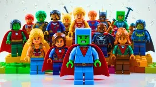 Satisfying ASMR: Creating the Ultimate LEGO Superhero Minifigure Display (Step-by-Step Build)