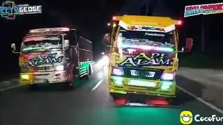 🔴viral!!!! duet truk api alam oleng parah