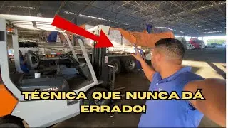 empilhadeira a gás, carregamento caminhão usando a técnica dos garfos￼💪🏼