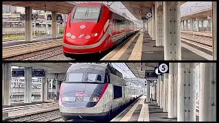 Trains at Torino Stura Station (4K)