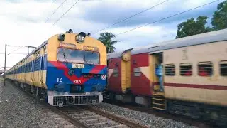 Howrah to Azimganj passenger quick parallel crossing with speedy Sealdah MEMU passenger train