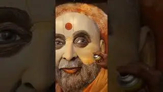 Pramukh Swami 3d wall painting l watercolor wall painting by mitu art and craft