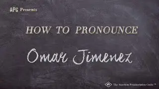 How to Pronounce Omar Jimenez (Real Life Examples!)
