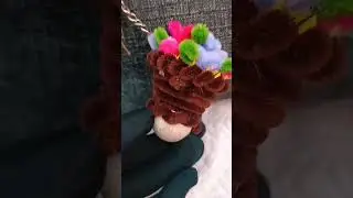 Mini bouquet pipe cleaner keychain❤️🔗👍