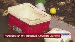 Volunteers will help pick-up trash along the Oklahoma river after July 4th