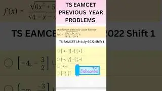 TS EAMCET PREVIOUS  YEAR PROBLEMS #TSEAMCET #tseamcet2024 #tsinter #shorts #maths