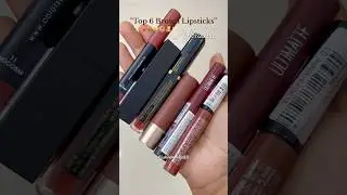Top 6 Affordable Brown Lipsticks #beauty #makeup #lipstick #lipsticklover #viral #ugc #shorts #fyp