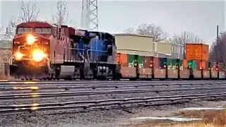 Blue CEFX Lease Engine on Canadian Pacific Train