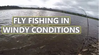 90. FLY FISHING UK Stillwater Rainbow Trout in the  🌬️ WIND 🪁