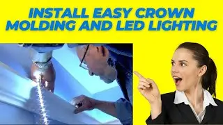 How to install foam crown molding with LED indirect strip lighting.