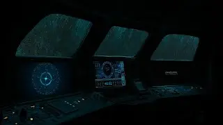 Sci-Fi ASMR 🛸💦 Heavy Rain in Deep Space | Cozy Spaceship Ambience for Sleep & Relaxation