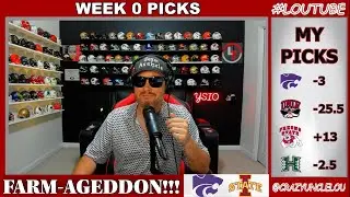 WEEK 0 PREDICTIONS - IOWA STATE KANSAS STATE, UNLV IDAHO ST, FRESNO STATE KANSAS, HAWAII STANFORD