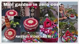 पुरानी कढ़ाई से miniature garden 😱/chocolate box convert into jewelry box #diy #bestoutofwaste