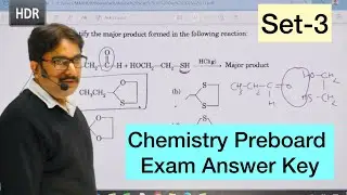 Set-3 Chemistry Paper Answer Key | Yaduvanshi Group of School | CBSE Class 12