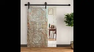 Vintage Carved Sliding Barn Doors